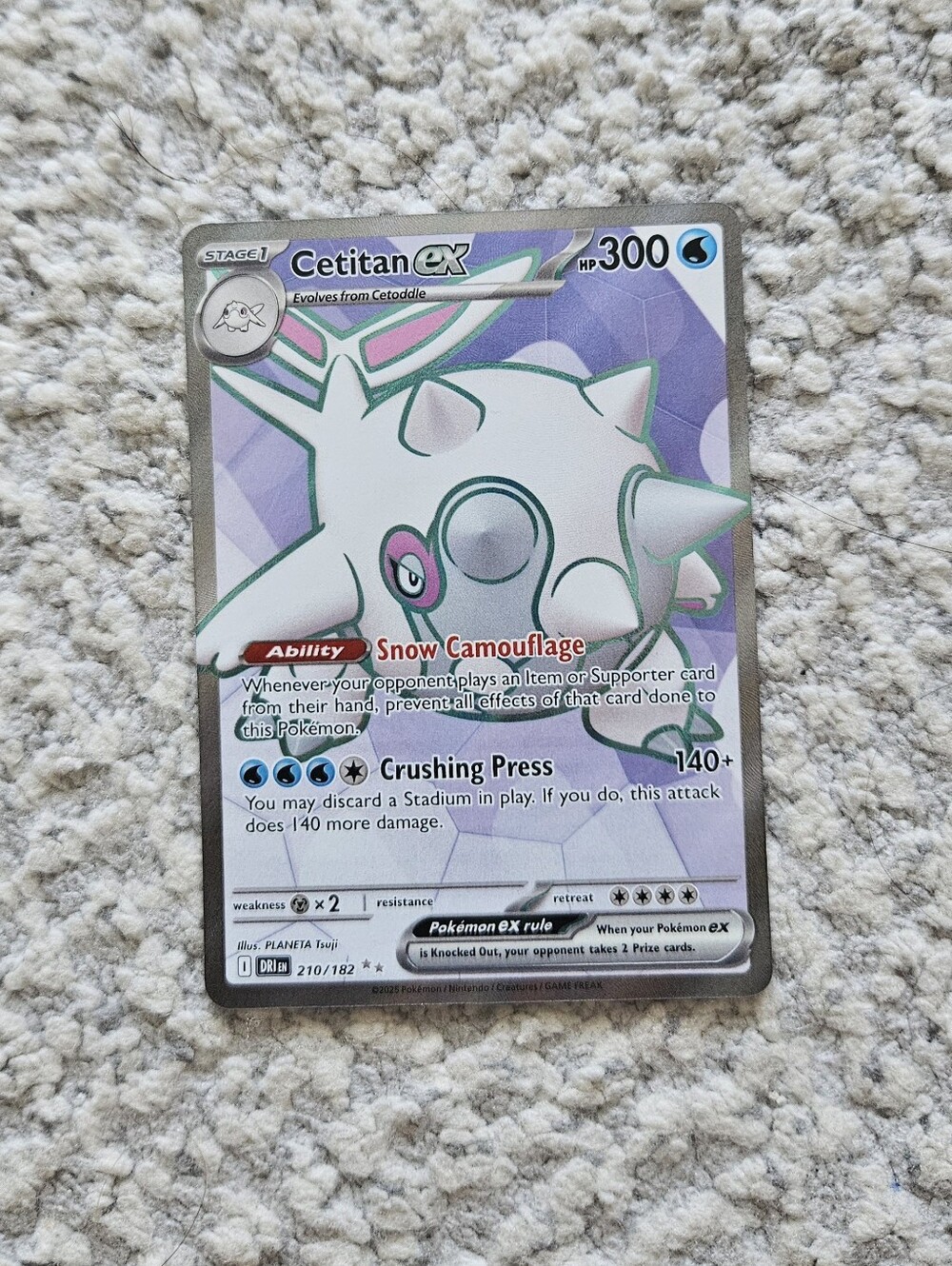 POKEMON TCG Card Cetitan EX Destined Rivals Ultra Rare 210/182